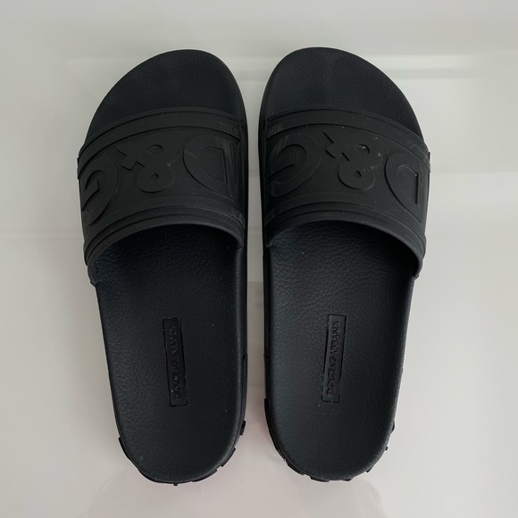 Dolce Gabbana Slides Black Size 37 - Picture 1 of 12